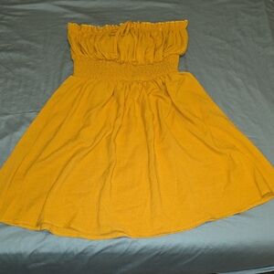 Elegant Mustard Mini Dress